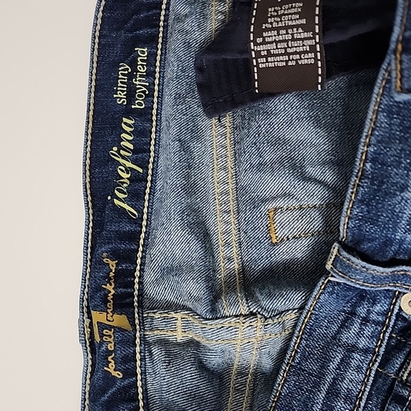 7 for all Mankind Josefina skinny Boyfriend Distressed Jeans size 26 - Picture 6 of 11